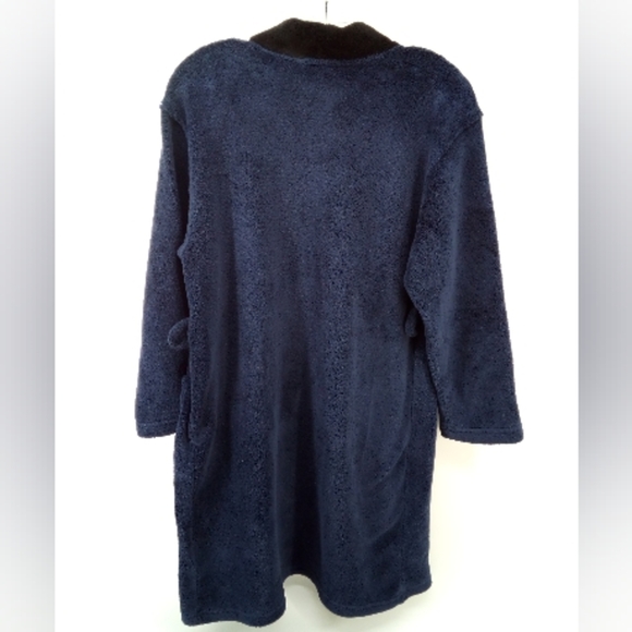 Joe Boxer Road Hogs Custom Chrome Born 2 Ride Blue Plush Men's Robe No Belt L - Picture 2 of 9